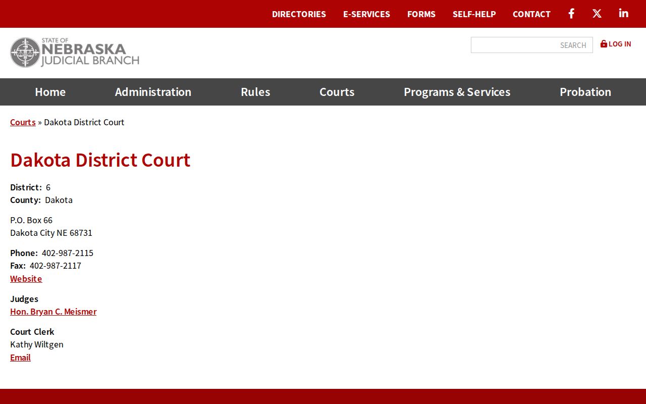 Dakota County court calendar district court office information