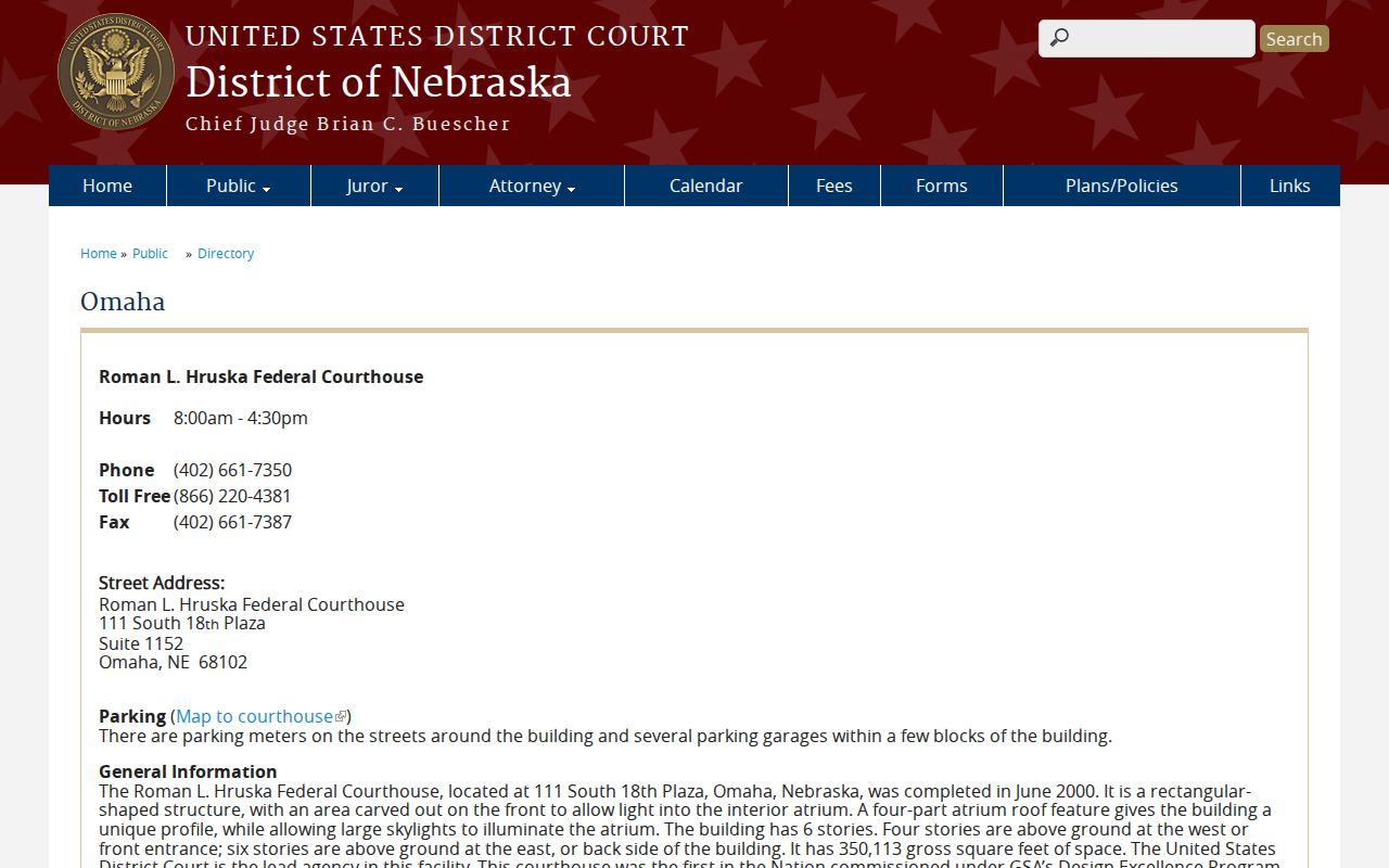 Dakota County court docket federal Omaha PACER route